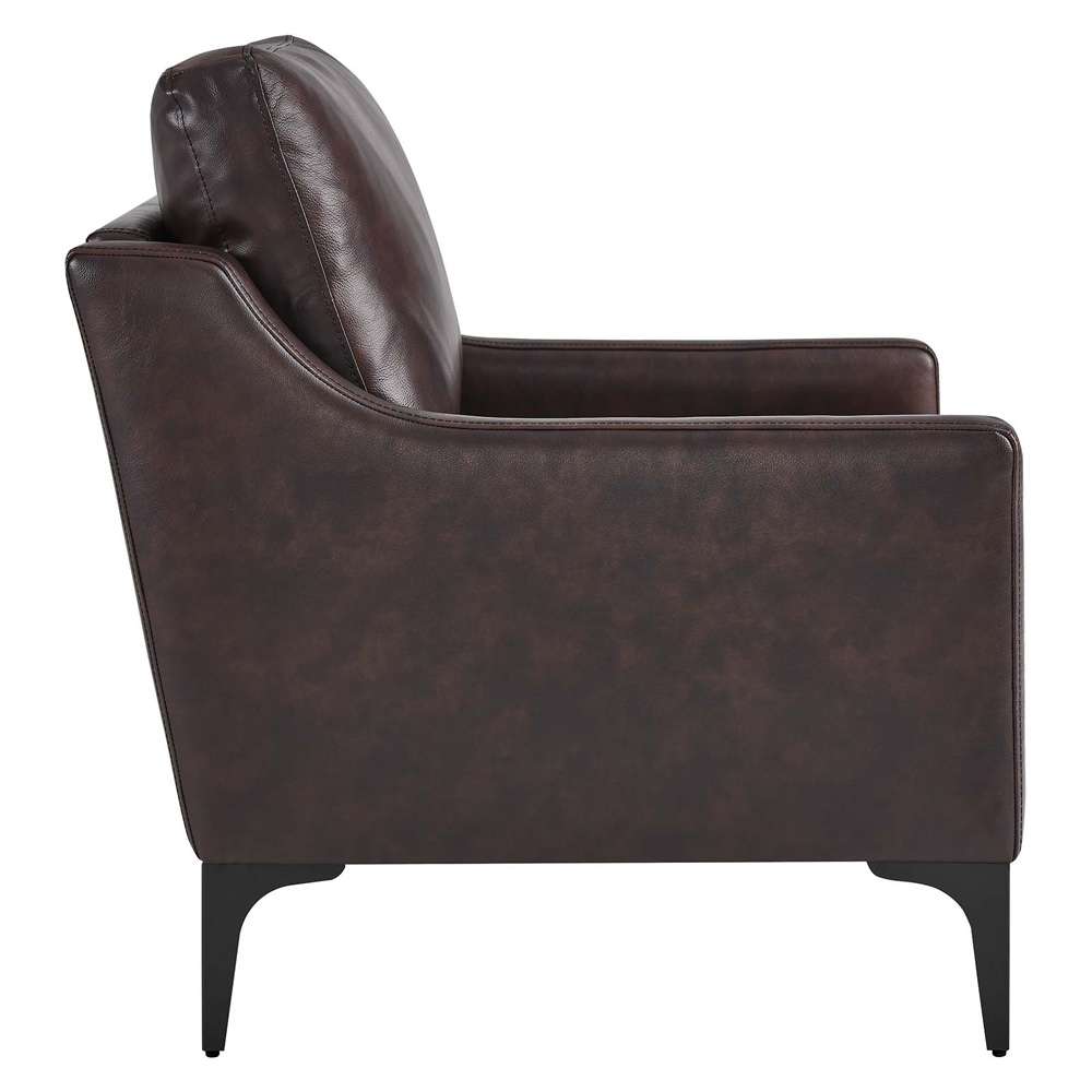 Modway - Corland Leather Armchair - EEI-6022-BRN veiw 3