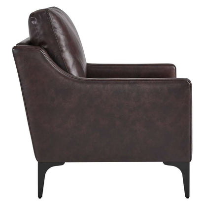 Modway - Corland Leather Armchair - EEI-6022-BRN veiw 3