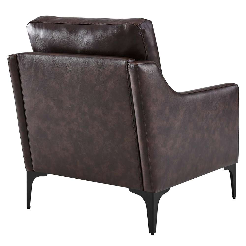 Modway - Corland Leather Armchair - EEI-6022-BRN veiw 4