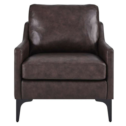 Modway - Corland Leather Armchair - EEI-6022-BRN veiw 5