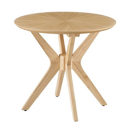 Modway - Crossroads 24in Round Wood Side Table - EEI-6558-OAK veiw 2
