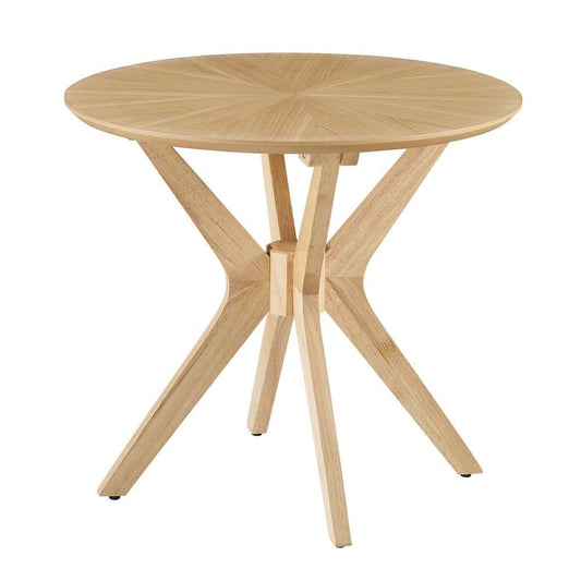 Modway - Crossroads 24in Round Wood Side Table - EEI-6558-OAK veiw 2