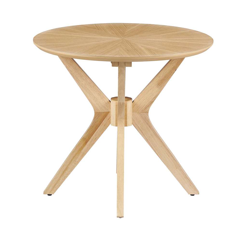 Modway - Crossroads 24in Round Wood Side Table - EEI-6558-OAK veiw 3