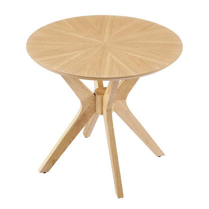 Modway - Crossroads 24in Round Wood Side Table - EEI-6558-OAK veiw 4