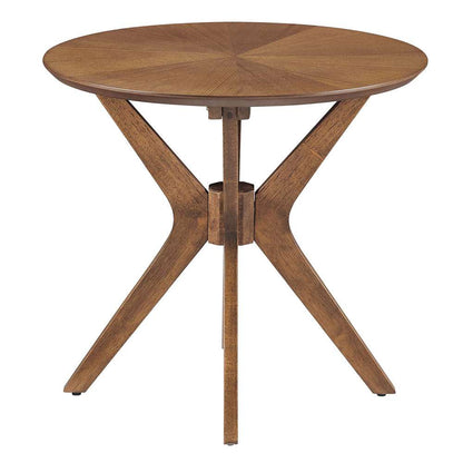 Modway - Crossroads 24in Round Wood Side Table - EEI-6558-WAL veiw 3