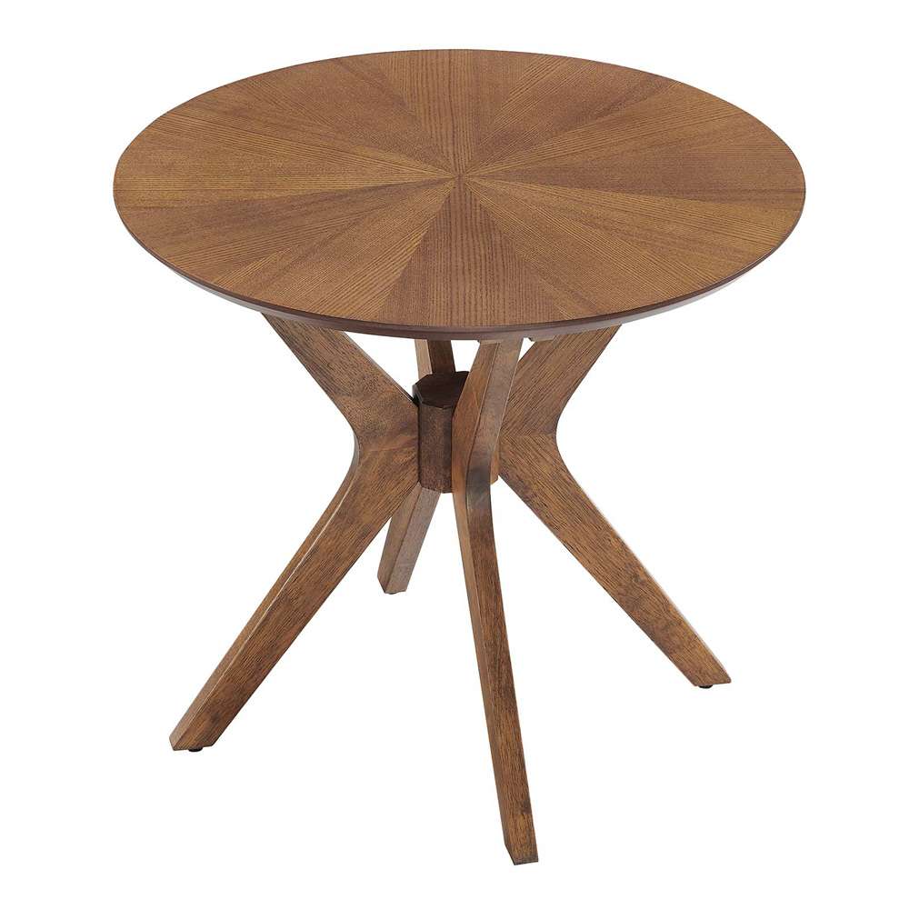 Modway - Crossroads 24in Round Wood Side Table - EEI-6558-WAL veiw 4