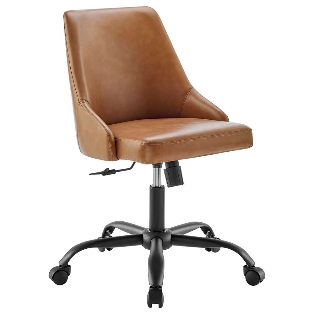 Modway - Designate Swivel Vegan Leather Office Chair - EEI-4372-BLK-TAN veiw 1