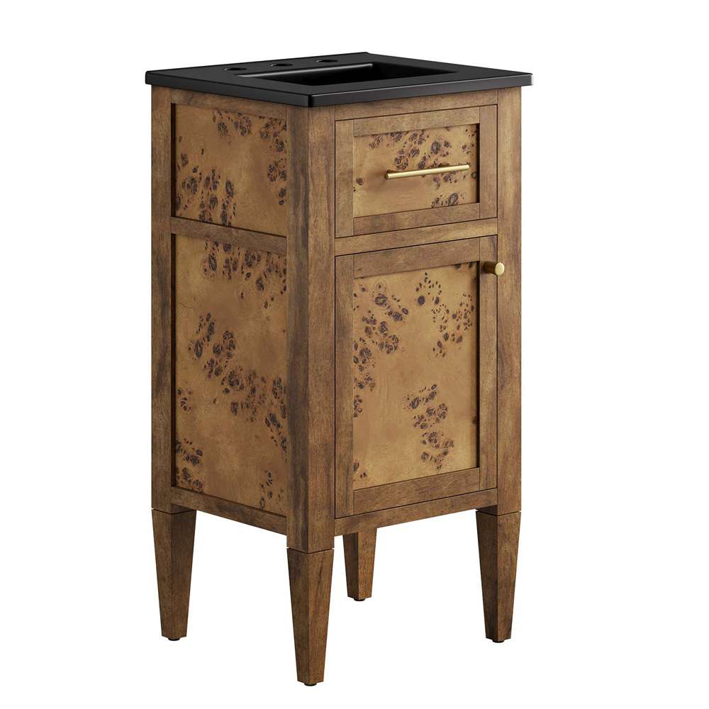 Modway - Elysian 18in Wood Bathroom Vanity - EEI-6438-BLK-BRN veiw 2