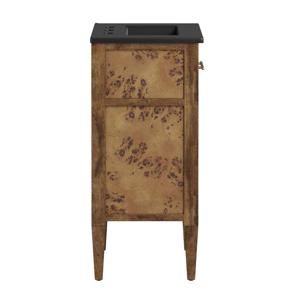 Modway - Elysian 18in Wood Bathroom Vanity - EEI-6438-BLK-BRN veiw 3