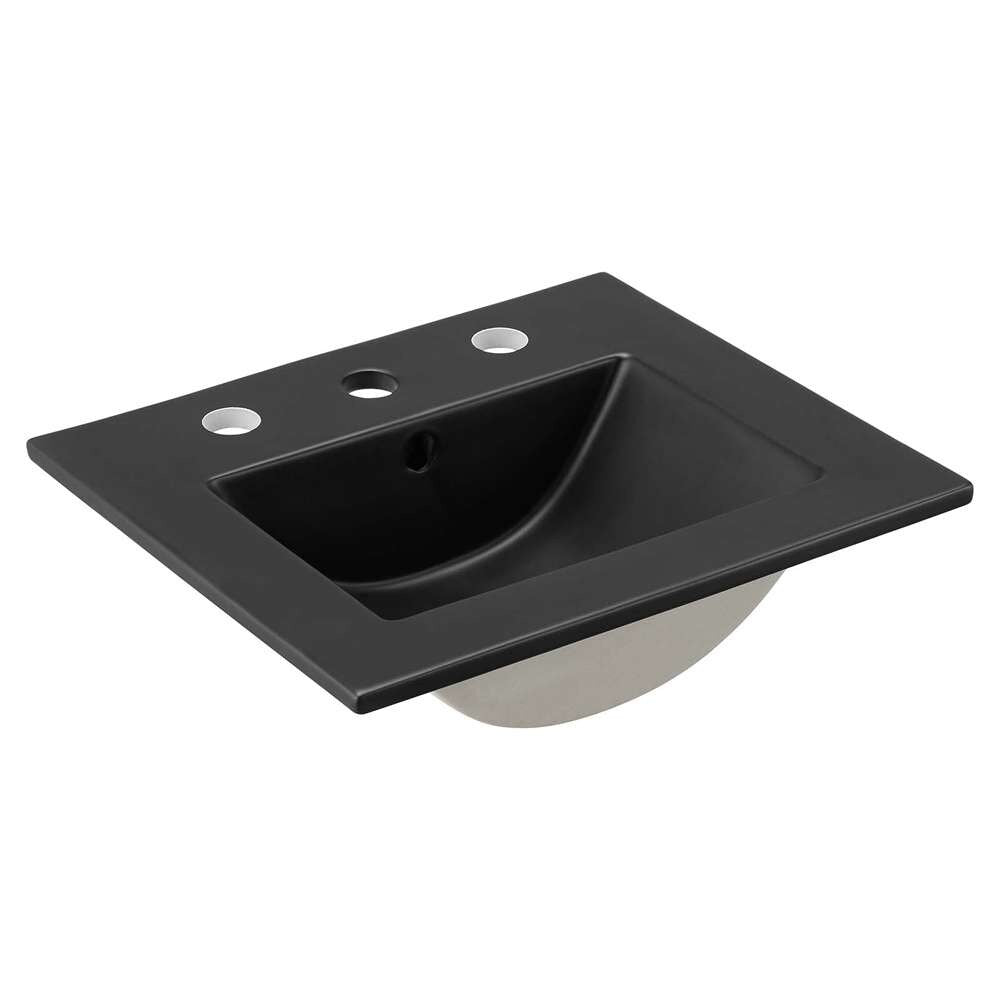Modway - Elysian 18in Wood Bathroom Vanity - EEI-6438-BLK-BRN veiw 5