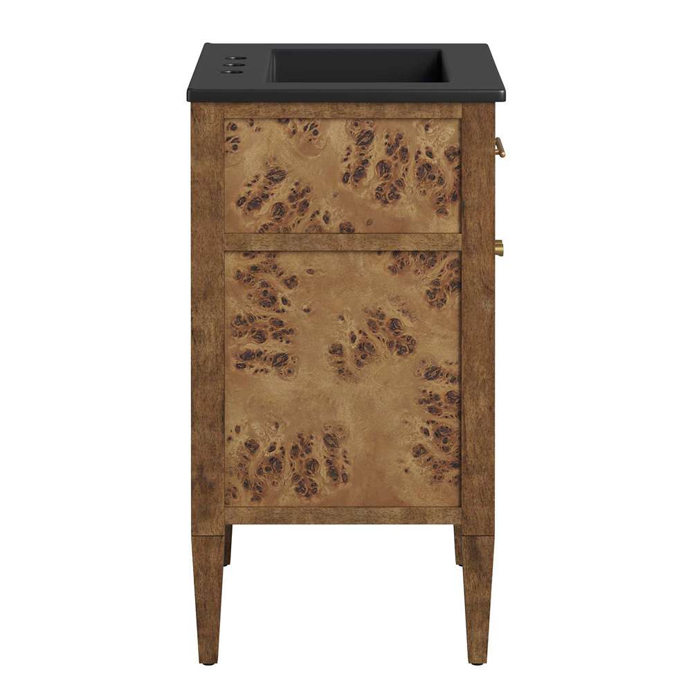 Modway - Elysian 24in Wood Bathroom Vanity - EEI-6442-BLK-BRN veiw 3