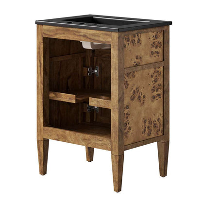Modway - Elysian 24in Wood Bathroom Vanity - EEI-6442-BLK-BRN veiw 4