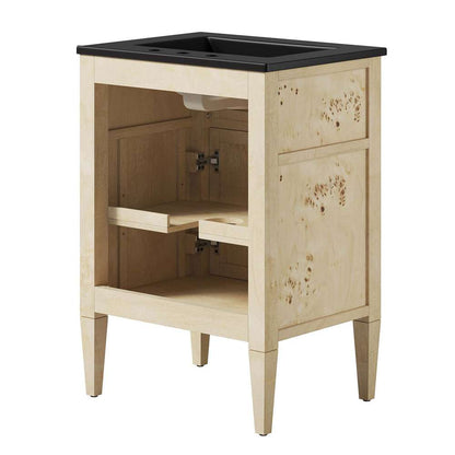 Modway - Elysian 24in Wood Bathroom Vanity - EEI-6441-BLK-BUR veiw 4