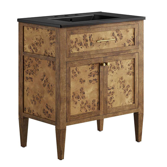 Modway - Elysian 30in Wood Bathroom Vanity - EEI-6446-BLK-BRN veiw 1