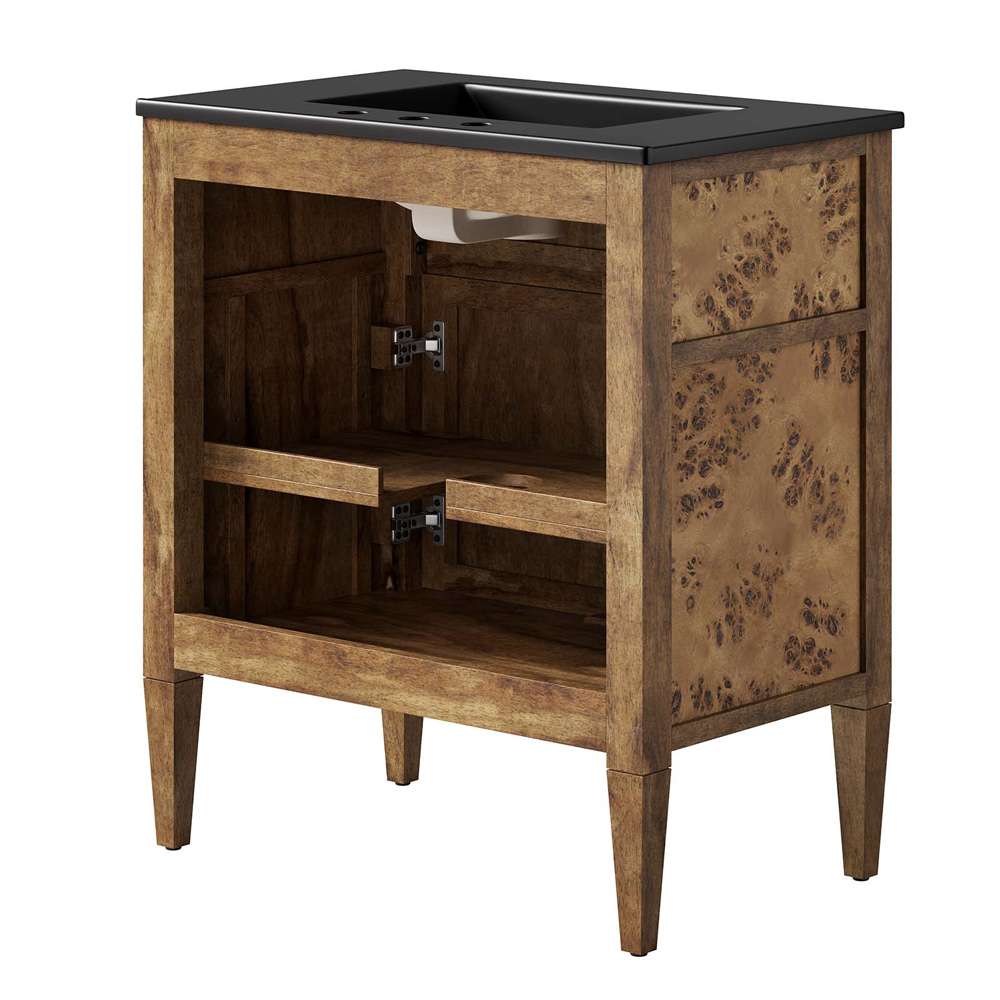 Modway - Elysian 30in Wood Bathroom Vanity - EEI-6446-BLK-BRN veiw 4
