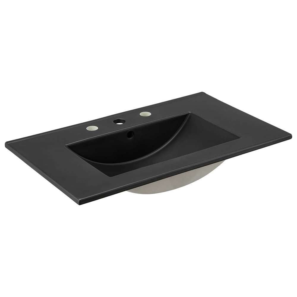 Modway - Elysian 30in Wood Bathroom Vanity - EEI-6446-BLK-BRN veiw 5