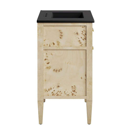 Modway - Elysian 30in Wood Bathroom Vanity - EEI-6445-BLK-BUR veiw 3