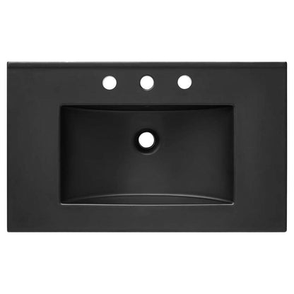 Modway - Elysian 30in Wood Bathroom Vanity - EEI-6445-BLK-BUR veiw 6