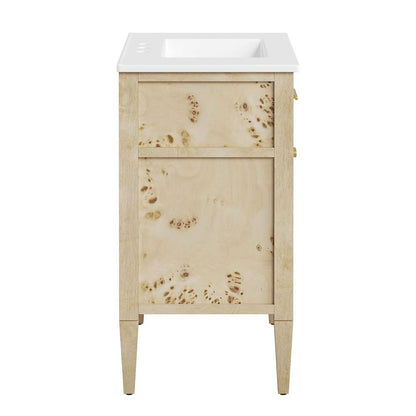 Modway - Elysian 30in Wood Bathroom Vanity - EEI-6443-WHI-BUR veiw 3