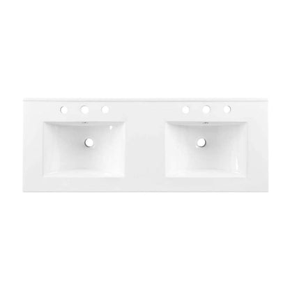 Modway - Elysian 48in Double Sink Bathroom Vanity - EEI-6454-WHI-BUR veiw 6