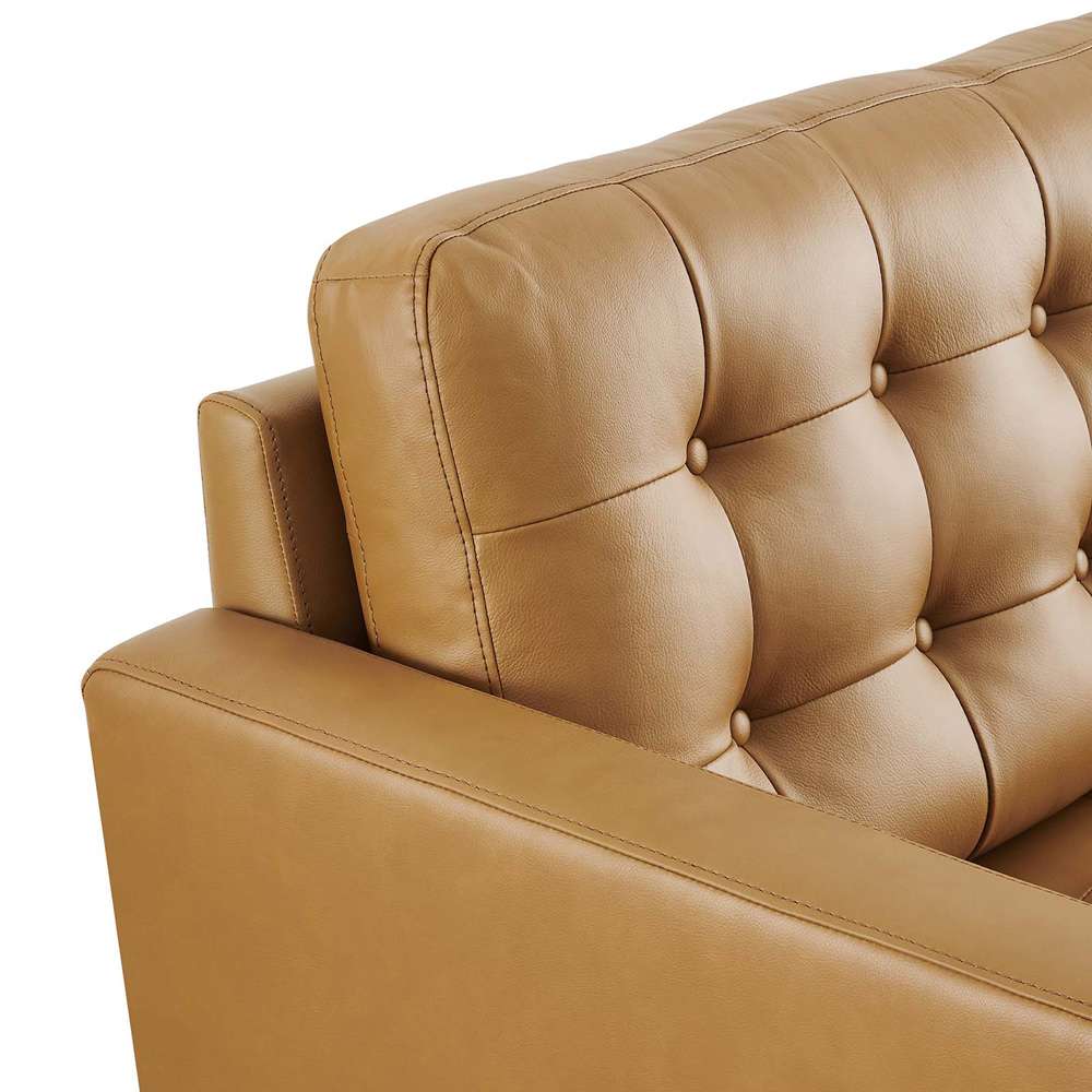 Modway - Exalt Tufted Leather Loveseat in Tan - EEI-6100-TAN veiw 6
