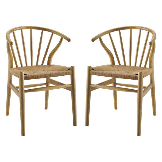 Modway - Flourish Spindle Wood Dining Side Chair (Set of 2) - EEI-4168-NAT veiw 1