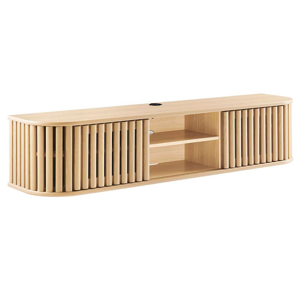 Modway - Fortitude 63in Wall-Mounted TV Stand - EEI-6528-OAK veiw 1