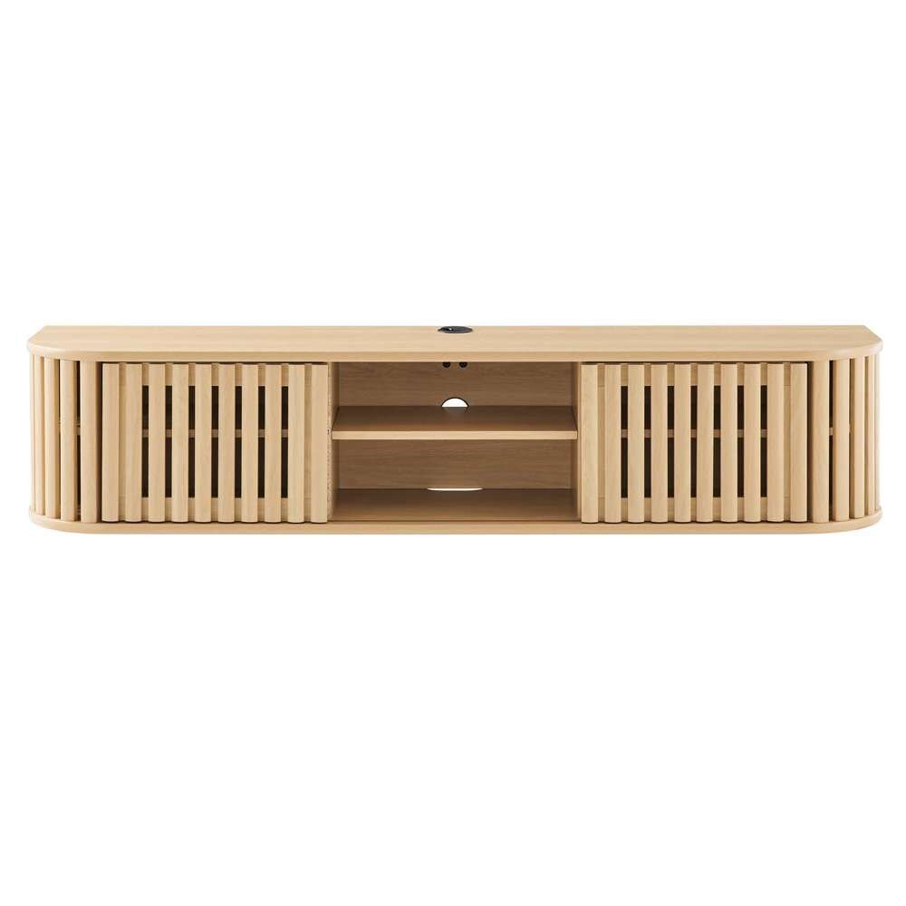 Modway - Fortitude 63in Wall-Mounted TV Stand - EEI-6528-OAK veiw 5
