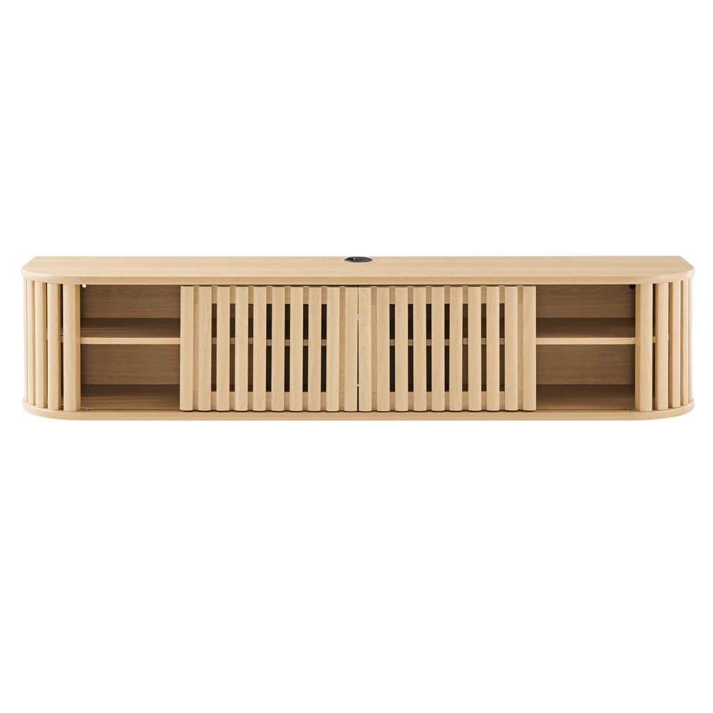 Modway - Fortitude 63in Wall-Mounted TV Stand - EEI-6528-OAK veiw 6