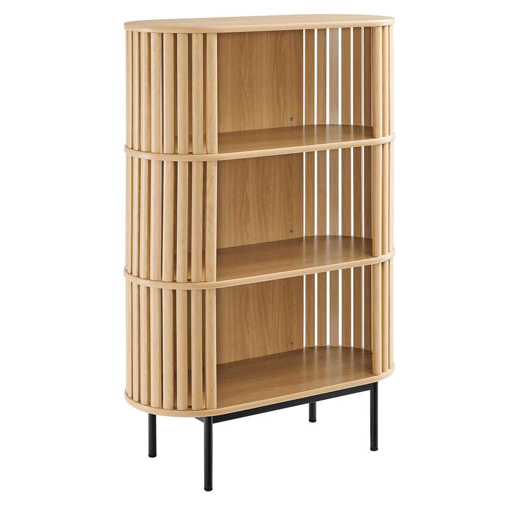 Modway - Fortitude Three Tier Display Cabinet - EEI-6524-OAK veiw 2