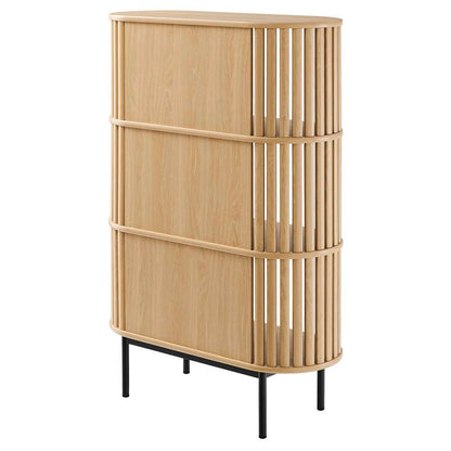 Modway - Fortitude Three Tier Display Cabinet - EEI-6524-OAK veiw 4