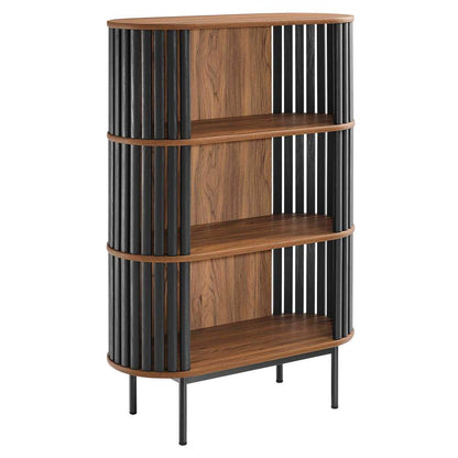 Modway - Fortitude Three Tier Display Cabinet - EEI-6524-WAL-BLK veiw 2