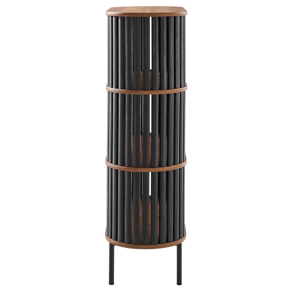 Modway - Fortitude Three Tier Display Cabinet - EEI-6524-WAL-BLK veiw 3