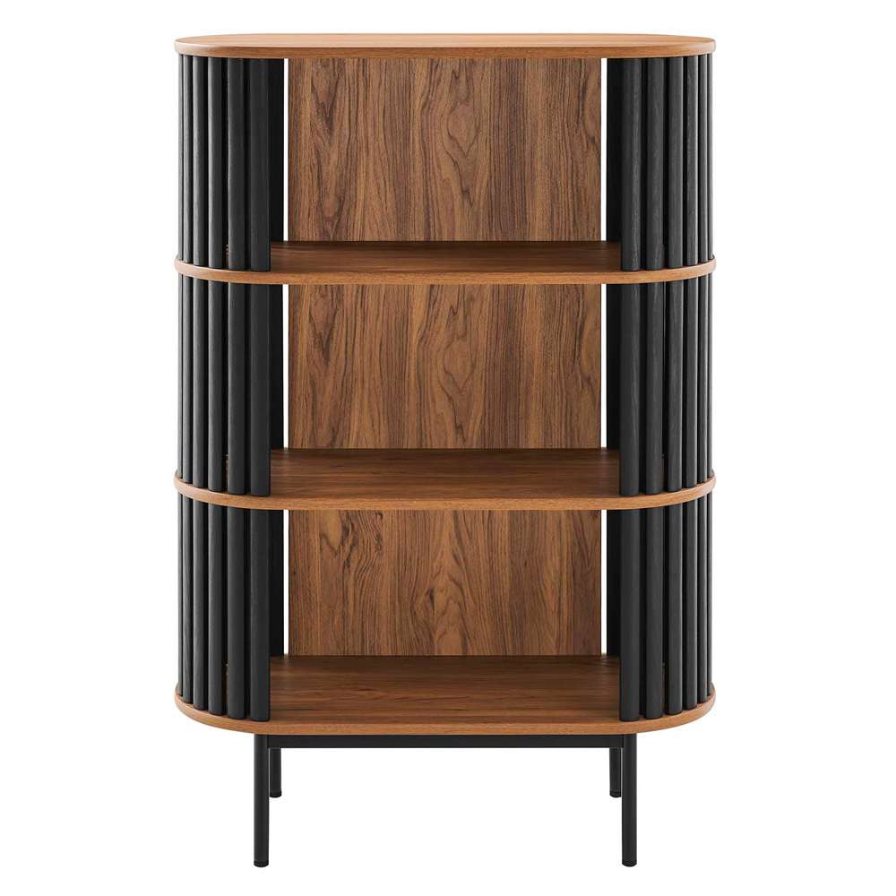 Modway - Fortitude Three Tier Display Cabinet - EEI-6524-WAL-BLK veiw 5
