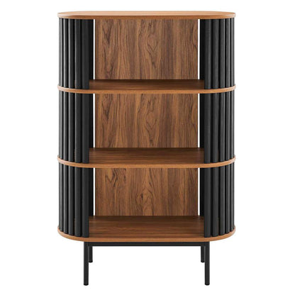 Modway - Fortitude Three Tier Display Cabinet - EEI-6524-WAL-BLK veiw 5