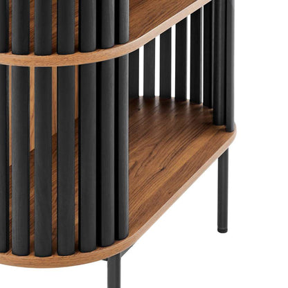 Modway - Fortitude Three Tier Display Cabinet - EEI-6524-WAL-BLK veiw 6