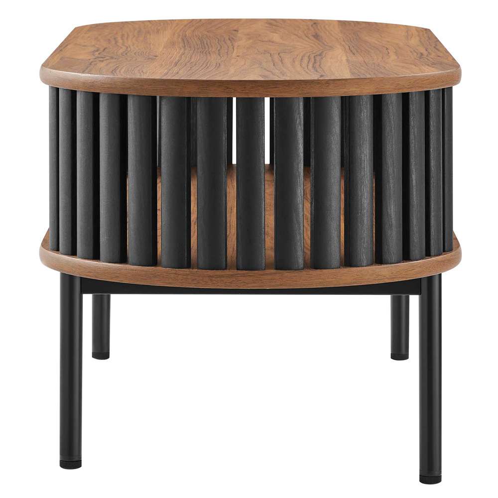 Modway - Fortitude Wood Coffee Table - EEI-6525-WAL-BLK veiw 3