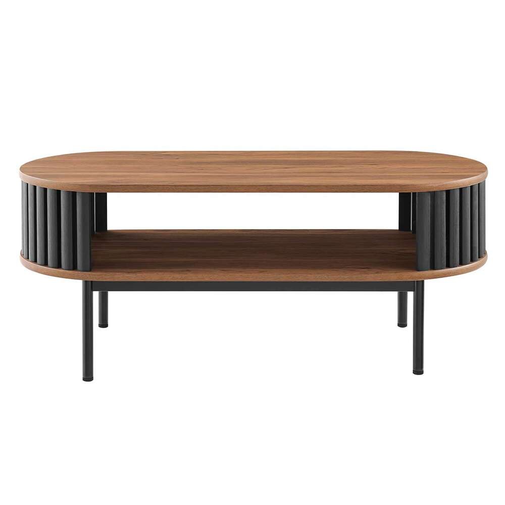 Modway - Fortitude Wood Coffee Table - EEI-6525-WAL-BLK veiw 4