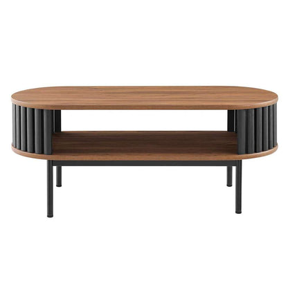Modway - Fortitude Wood Coffee Table - EEI-6525-WAL-BLK veiw 4