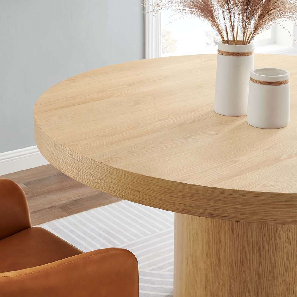 Modway - Gratify 60in Round Dining Table - EEI-4911-OAK veiw 6