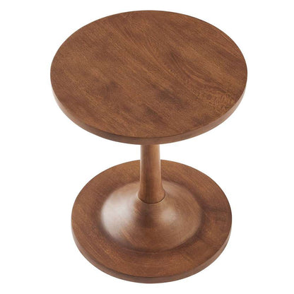 Modway - Lina Round Mango Wood Side Table - EEI-6573-WAL veiw 3