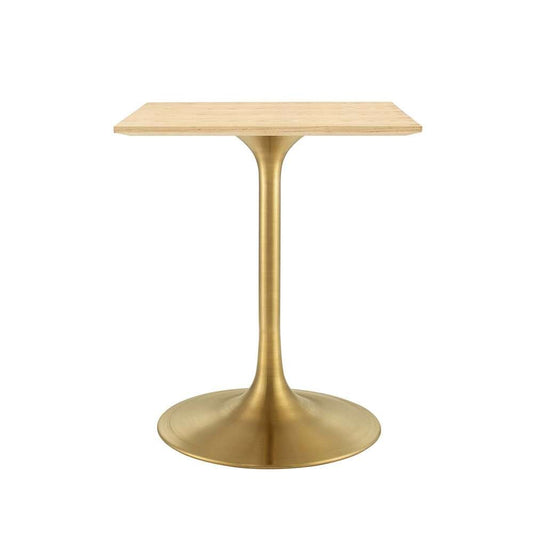 Modway - Lippa 24in Square Wood Dining Table - EEI-5219-GLD-NAT veiw 2