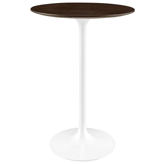 Modway - Lippa 28in Round Wood Grain Bar Table in White Cherry Walnut - EEI-5199-WHI-CHE veiw 2