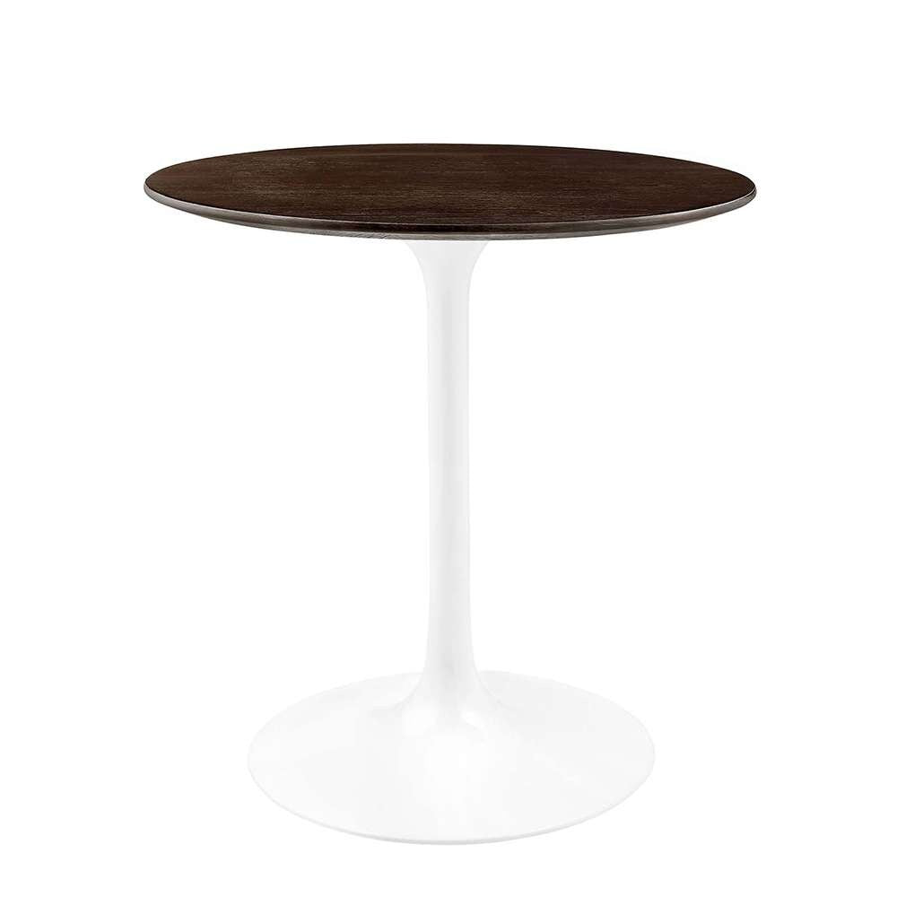 Modway - Lippa 28in Round Wood Grain Dining Table in White Cherry Walnut - EEI-5155-WHI-CHE veiw 1