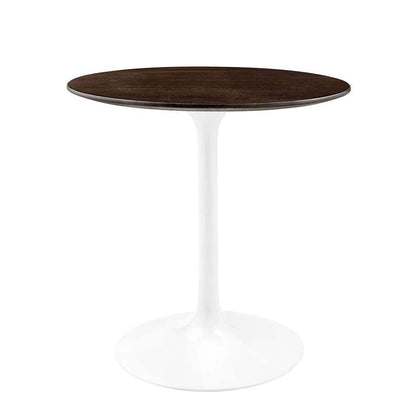 Modway - Lippa 28in Round Wood Grain Dining Table in White Cherry Walnut - EEI-5155-WHI-CHE veiw 1