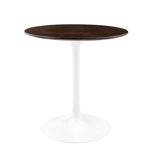 Modway - Lippa 28in Round Wood Grain Dining Table in White Cherry Walnut - EEI-5155-WHI-CHE veiw 1