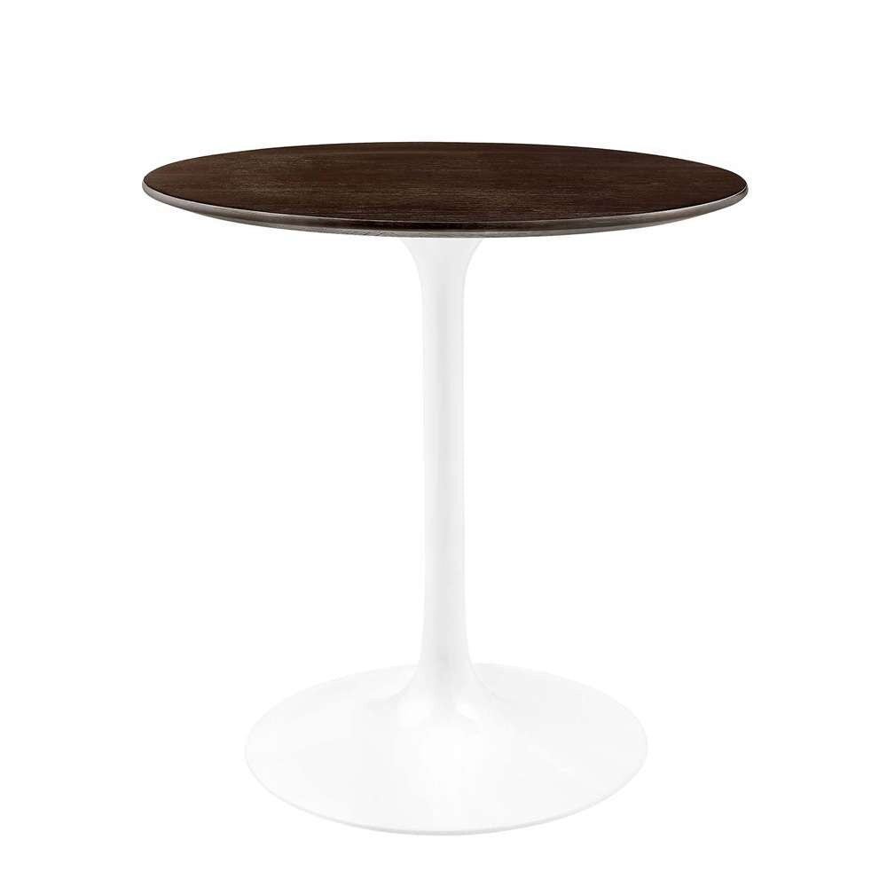 Modway - Lippa 28in Round Wood Grain Dining Table in White Cherry Walnut - EEI-5155-WHI-CHE veiw 2