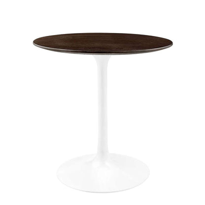 Modway - Lippa 28in Round Wood Grain Dining Table in White Cherry Walnut - EEI-5155-WHI-CHE veiw 2