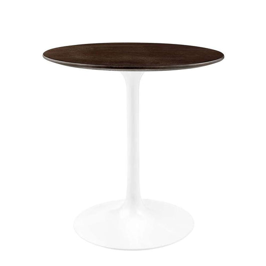Modway - Lippa 28in Round Wood Grain Dining Table in White Cherry Walnut - EEI-5155-WHI-CHE veiw 2
