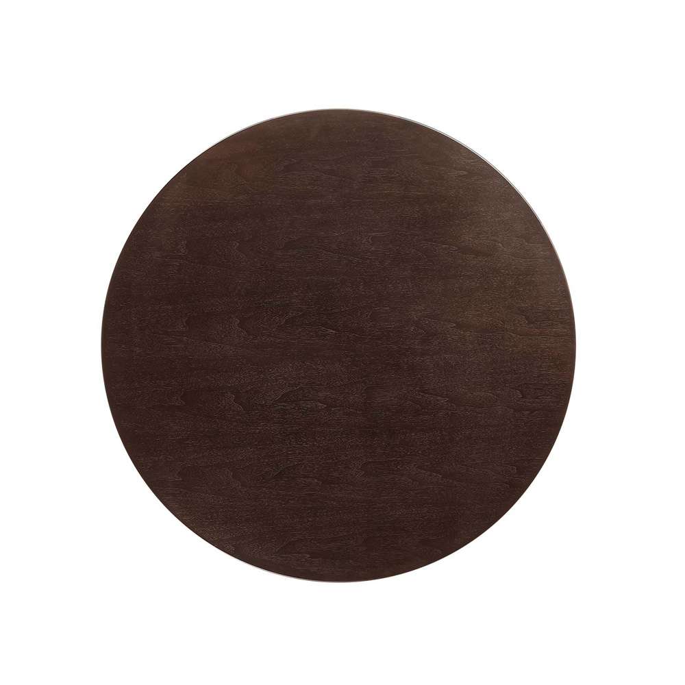 Modway - Lippa 36in Round Wood Grain Coffee Table in Black Cherry Walnut - EEI-4882-BLK-CHE veiw 3